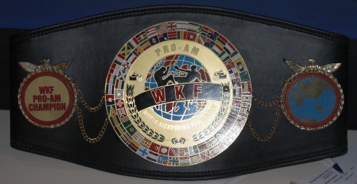 WKF PRO AM title belt WKF PRO AM title belt